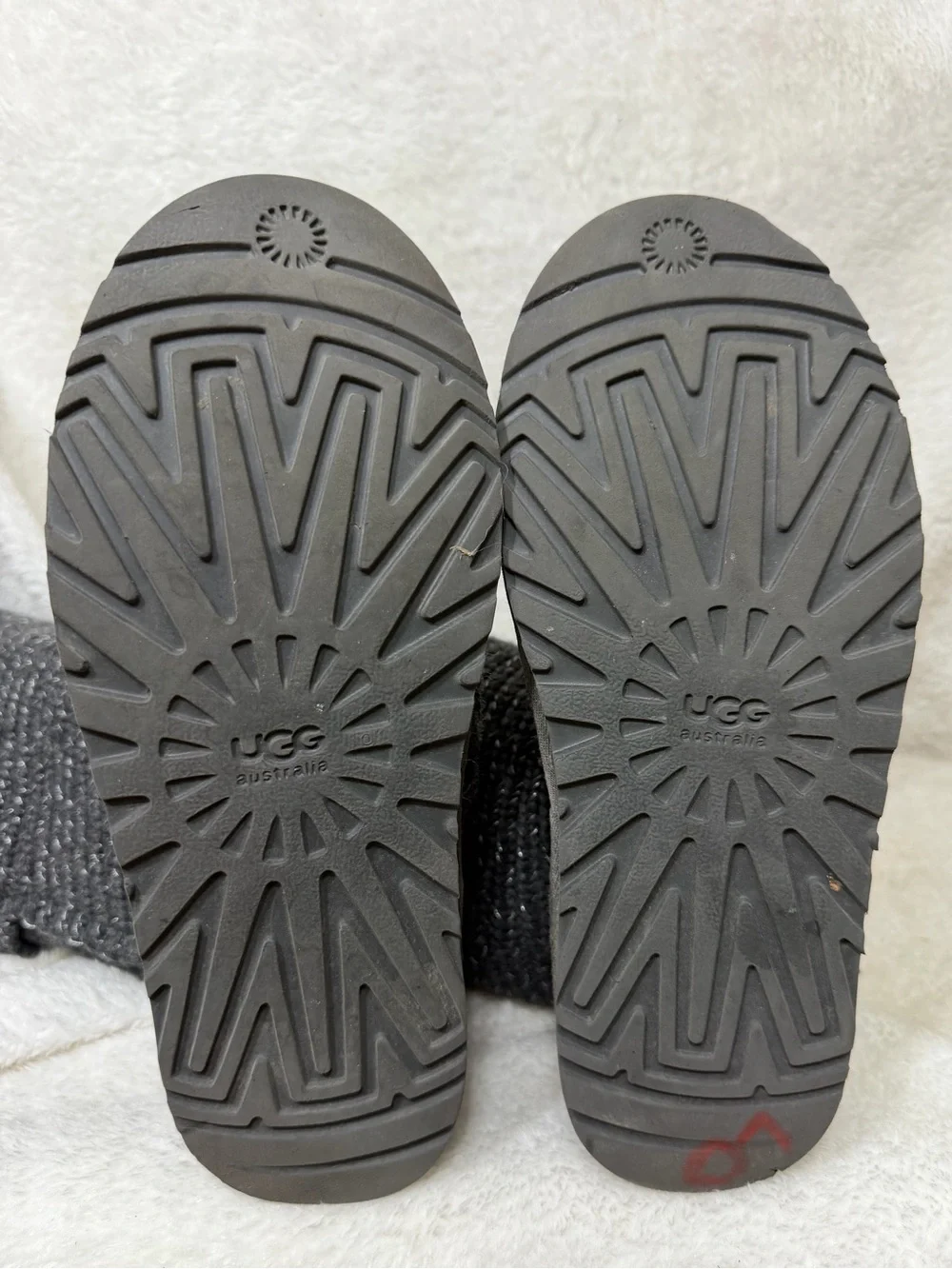 Ugg Australia Cardy Boot Sweater Boots Button Detail 1876 Gray Size 8